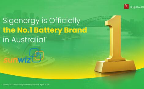 Sigenergy Becomes Australia's Top Battery Brand by Market Share, SunWiz Reports