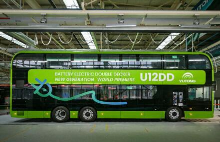 Yutong's New Generation U12DD Battery Electric Double Decker Launches in Zhengzhou
