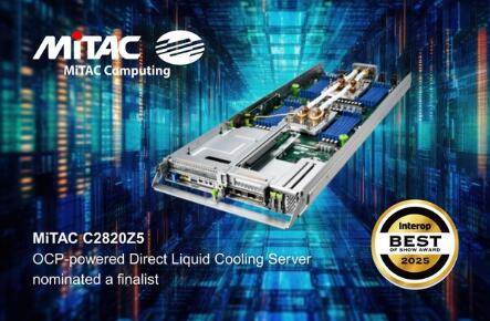 MiTAC Computing OCP-powered Direct Liquid Cooling Server Named a Finalist at Interop Tokyo 2025