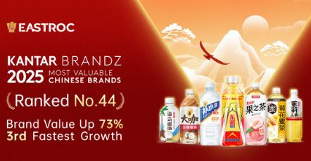 Eastroc Beverage Ranked Kantar BrandZ Top 100 Chinese Brands for Four Consecutive Years, Brand Value Soars 73% to 44th