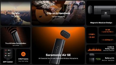 Saramonic Launches Ultra-Compact Dual-Form Saramonic Air SE to Define Portable Audio for Mobile Creators