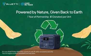 Earth Month Giveback: BLUETTI and Leave No Trace First Bio-Based Power Station Initiative